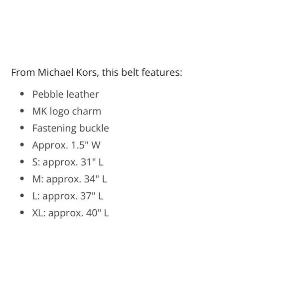 Michael Kors Leather Belt - Picture 6 of 6